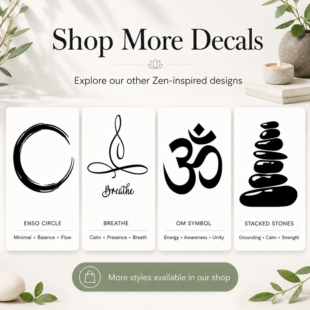 In My Zen Zone Vinyl Decal | Mindfulness Car Window Sticker