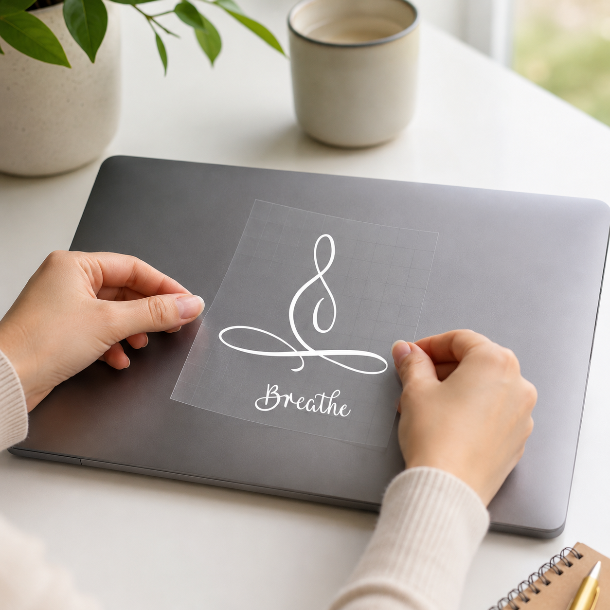 Breathe Meditation Vinyl Decal | Mindfulness Car Window Sticker