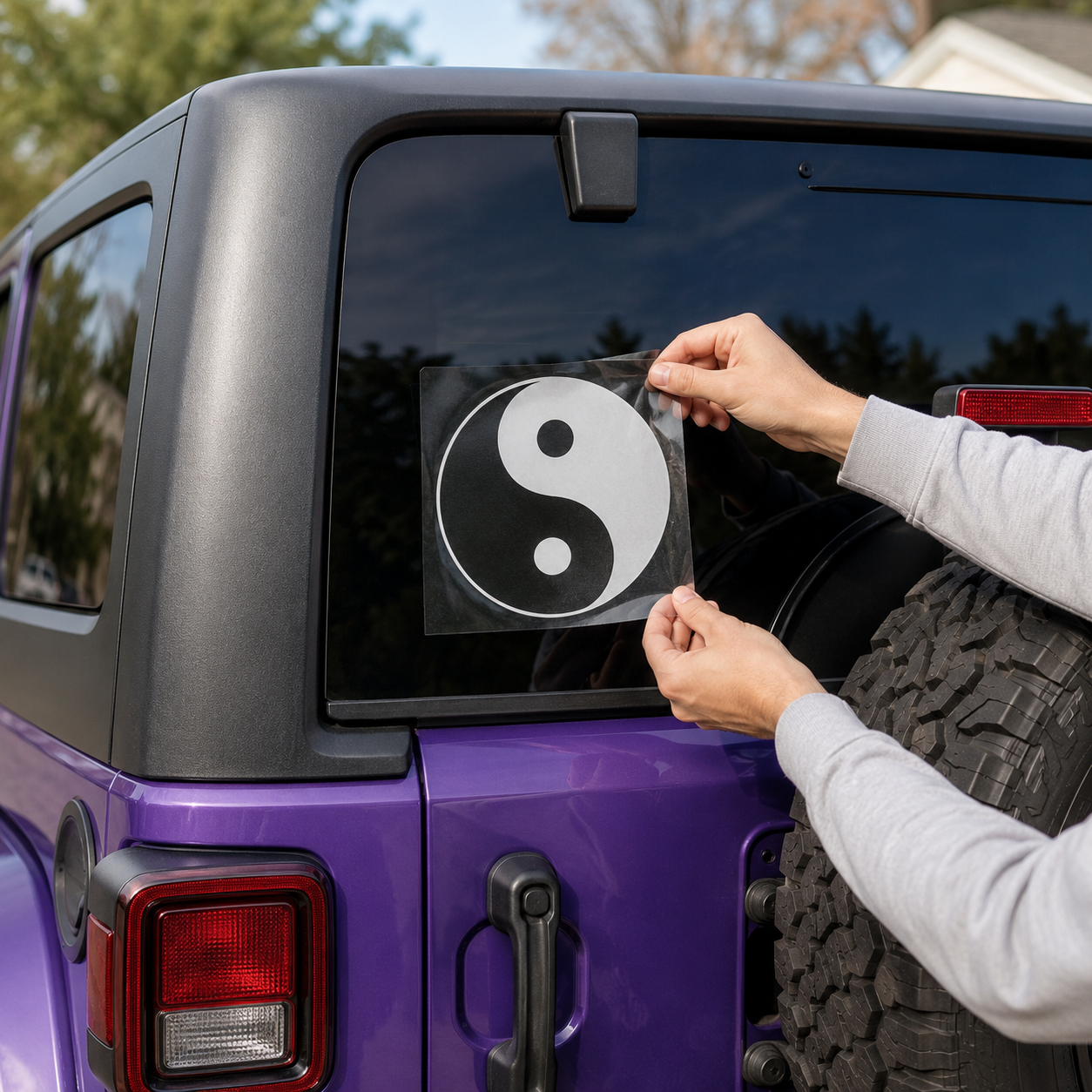 Yin Yang Vinyl Decal | Balance & Harmony Car Window Sticker