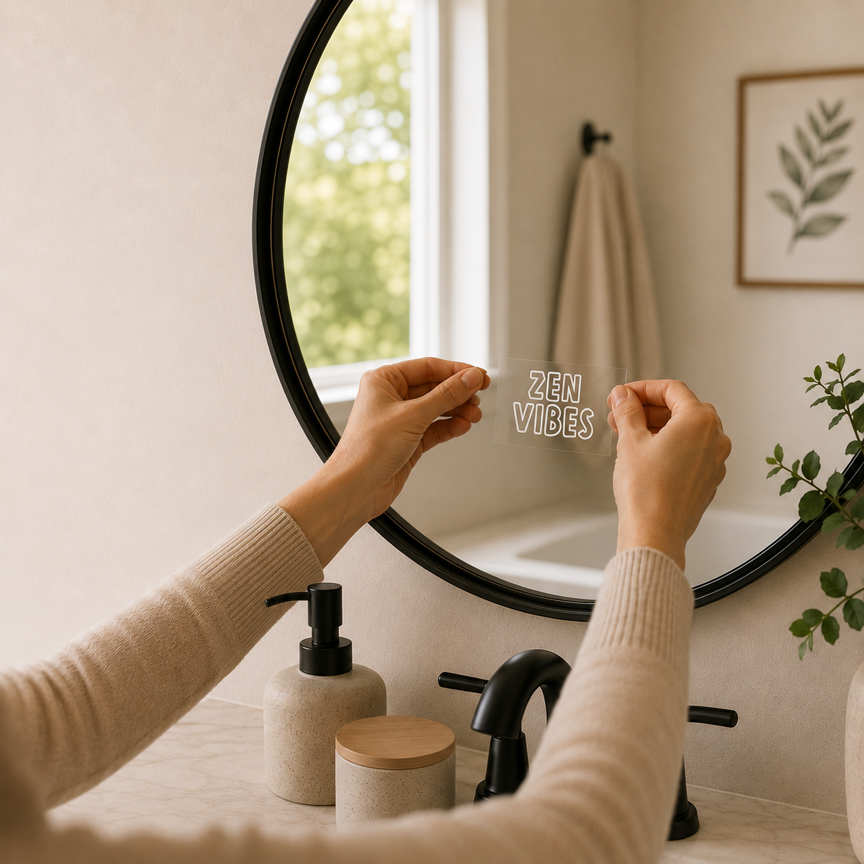 Zen Vibes Vinyl Decal | Positive Lifestyle Window Sticker