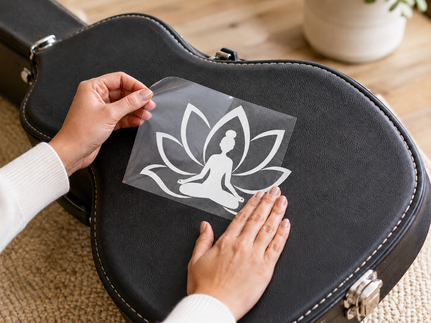 Meditation Lotus Vinyl Decal | Meditation Car Window Sticker