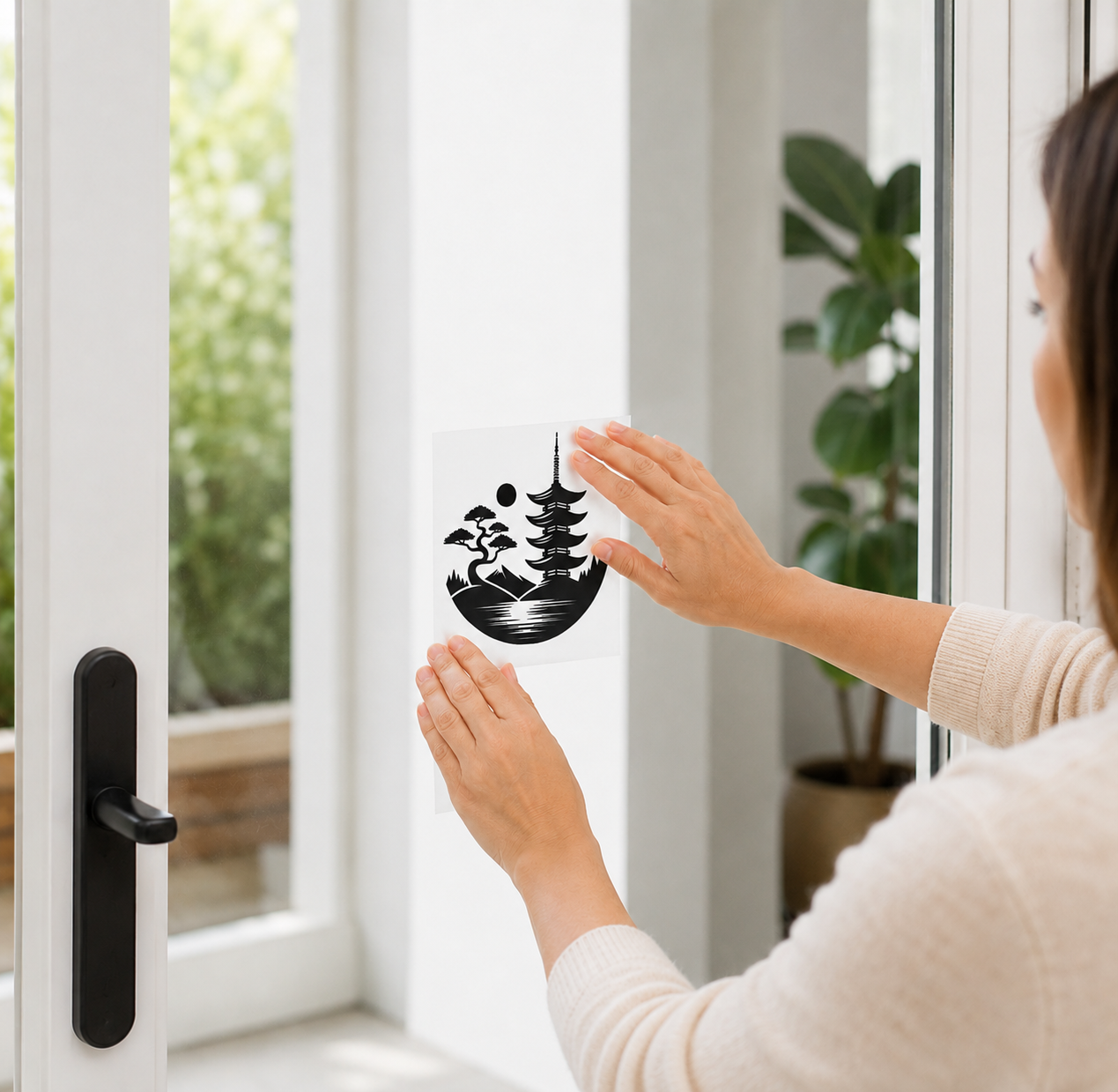 Pagoda Vinyl Decal | Zen Garden Car Window Sticker