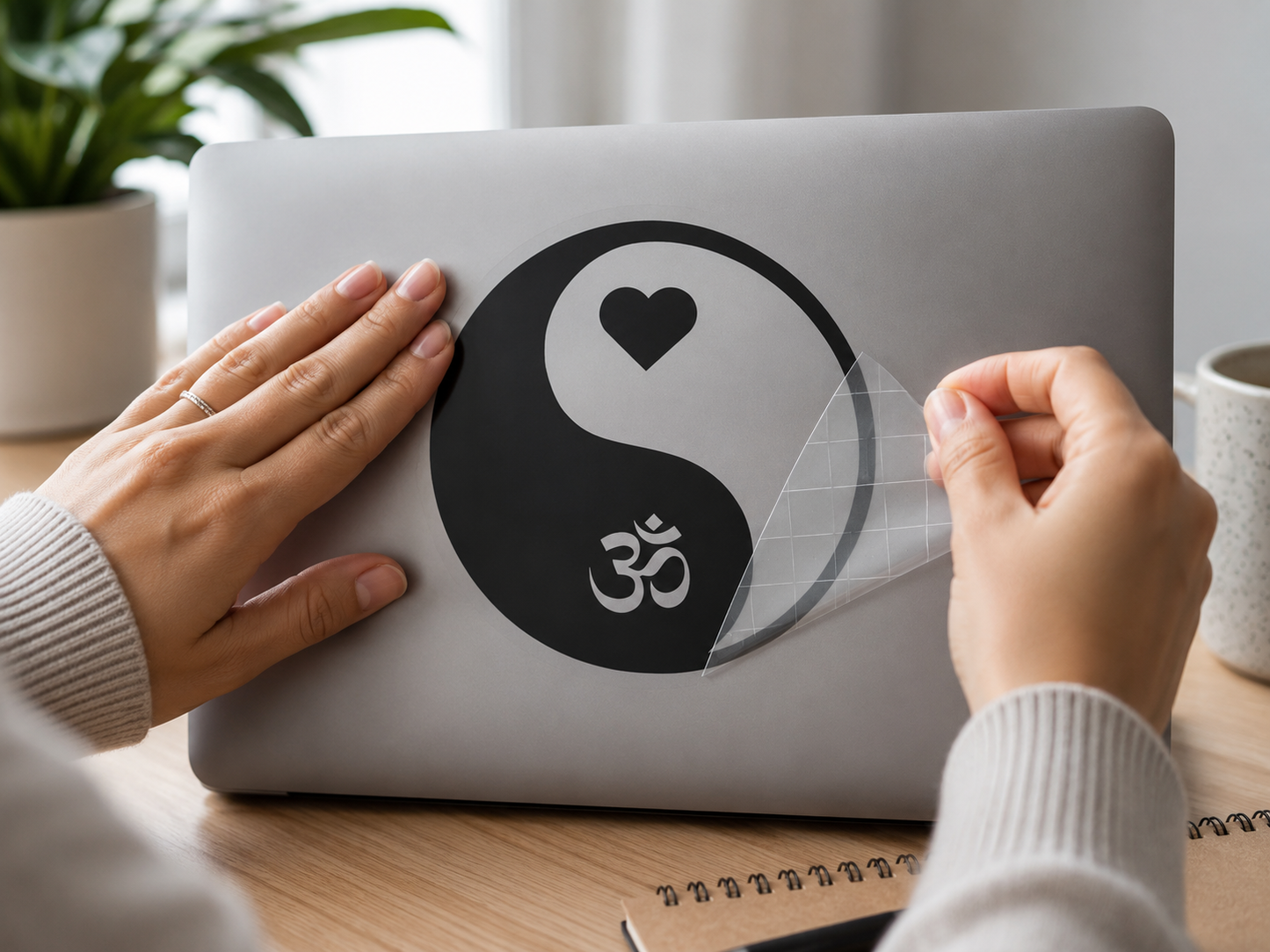 Om Yin Yang Vinyl Decal | Harmony & Mindfulness Car Window Decal