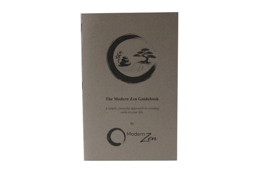 Book titled 'The Modern Zen Guidebook' with a minimalist design on a white background