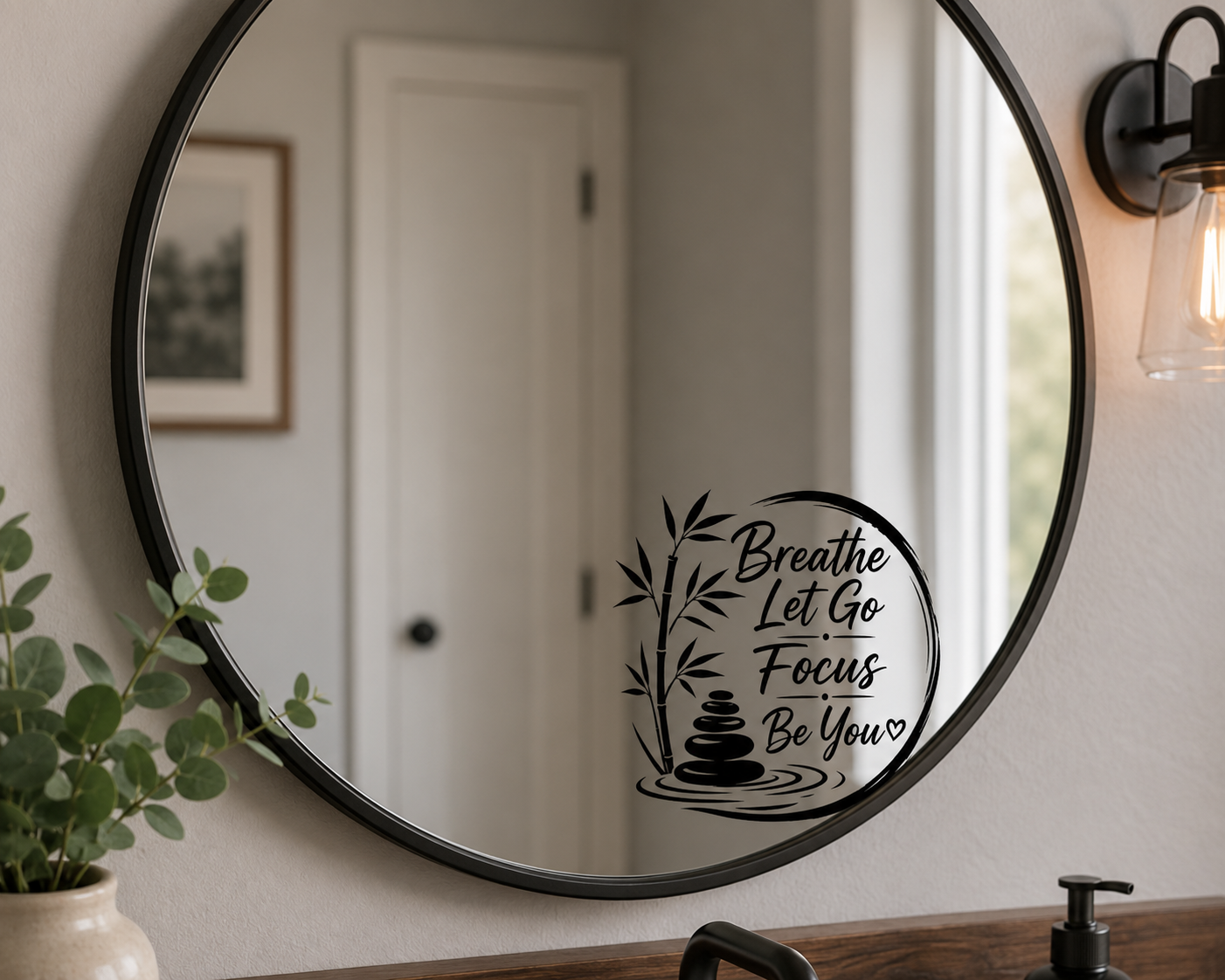 Breathe, Let Go, Focus, Be You Decal – Motivational Vinyl Sticker for Car Window, Laptop, Tumbler or Water Bottle
