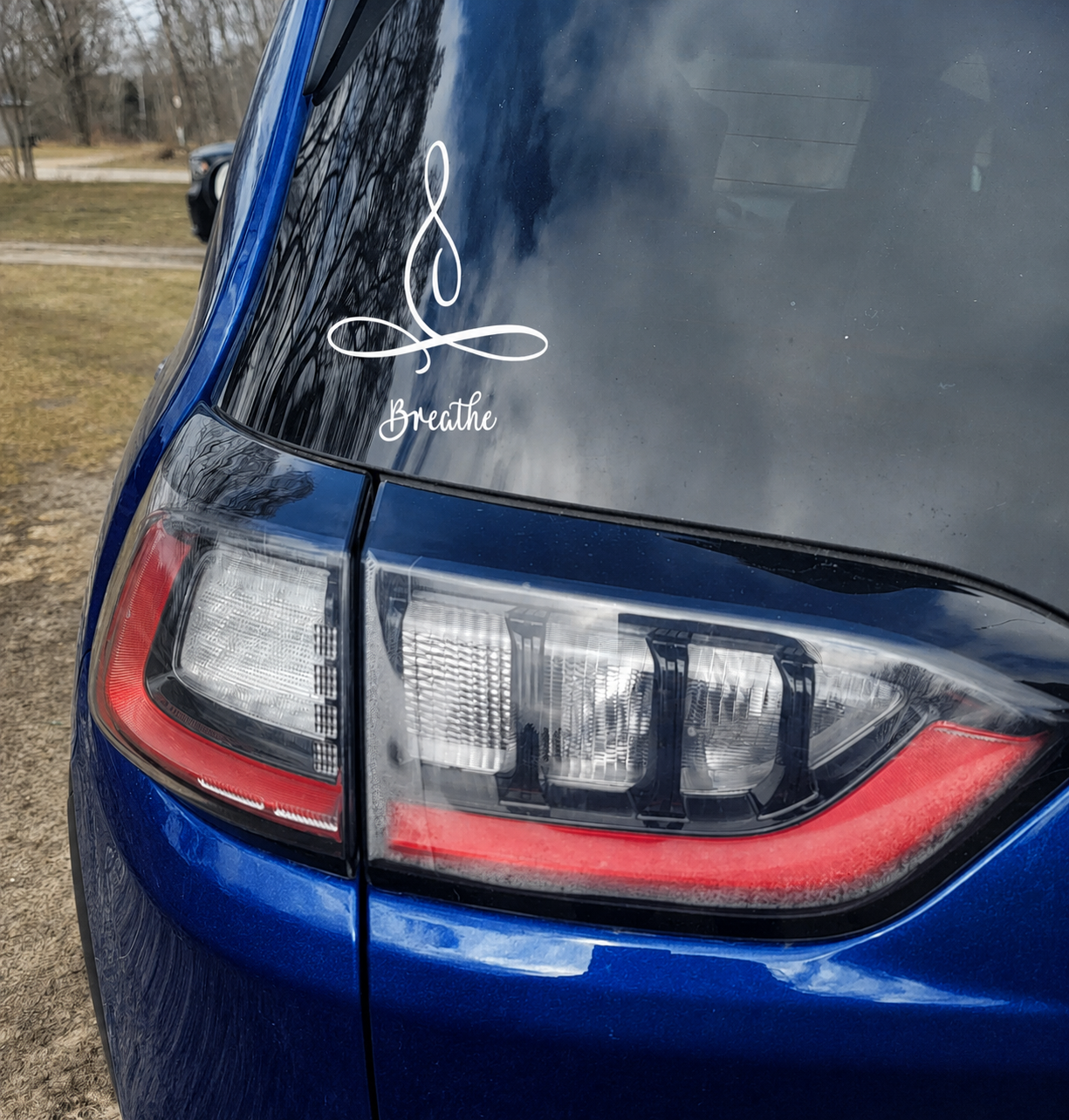 Breathe Meditation Vinyl Decal | Mindfulness Car Window Sticker