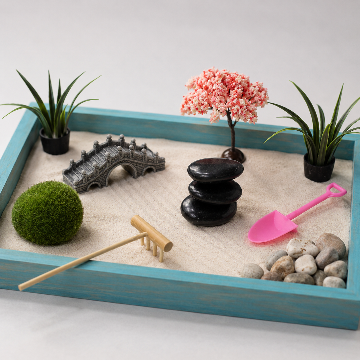 Modern Zen Garden Kit | Handcrafted Zen Garden for Stress Relief