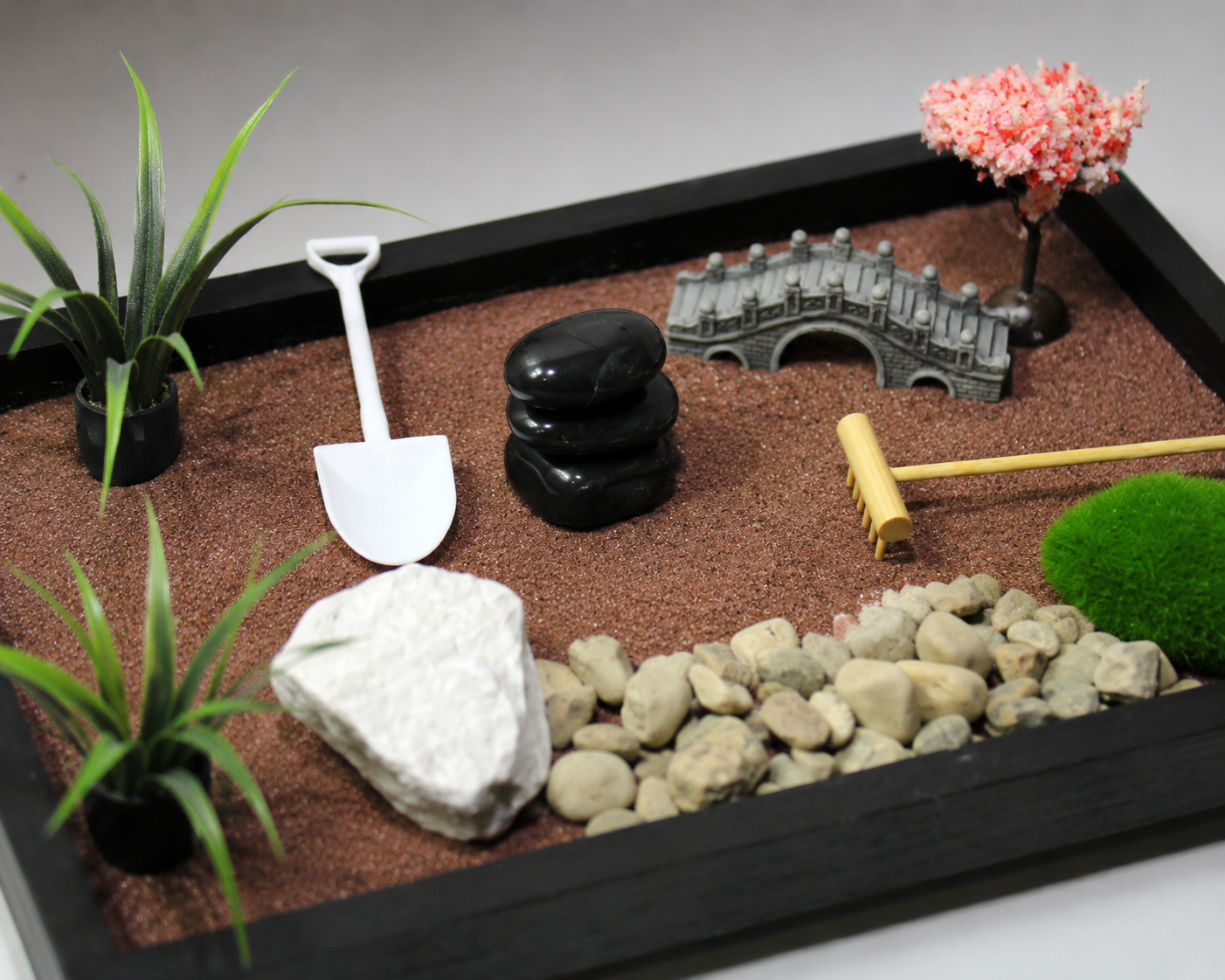 Deluxe Zen Garden Kit | Handcrafted Desktop Zen Garden for Stress Relief