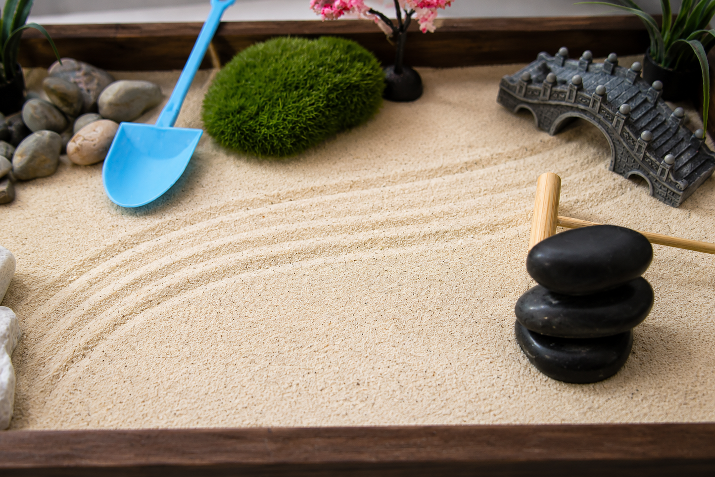 Deluxe Zen Garden Kit | Handcrafted Desktop Zen Garden for Stress Relief