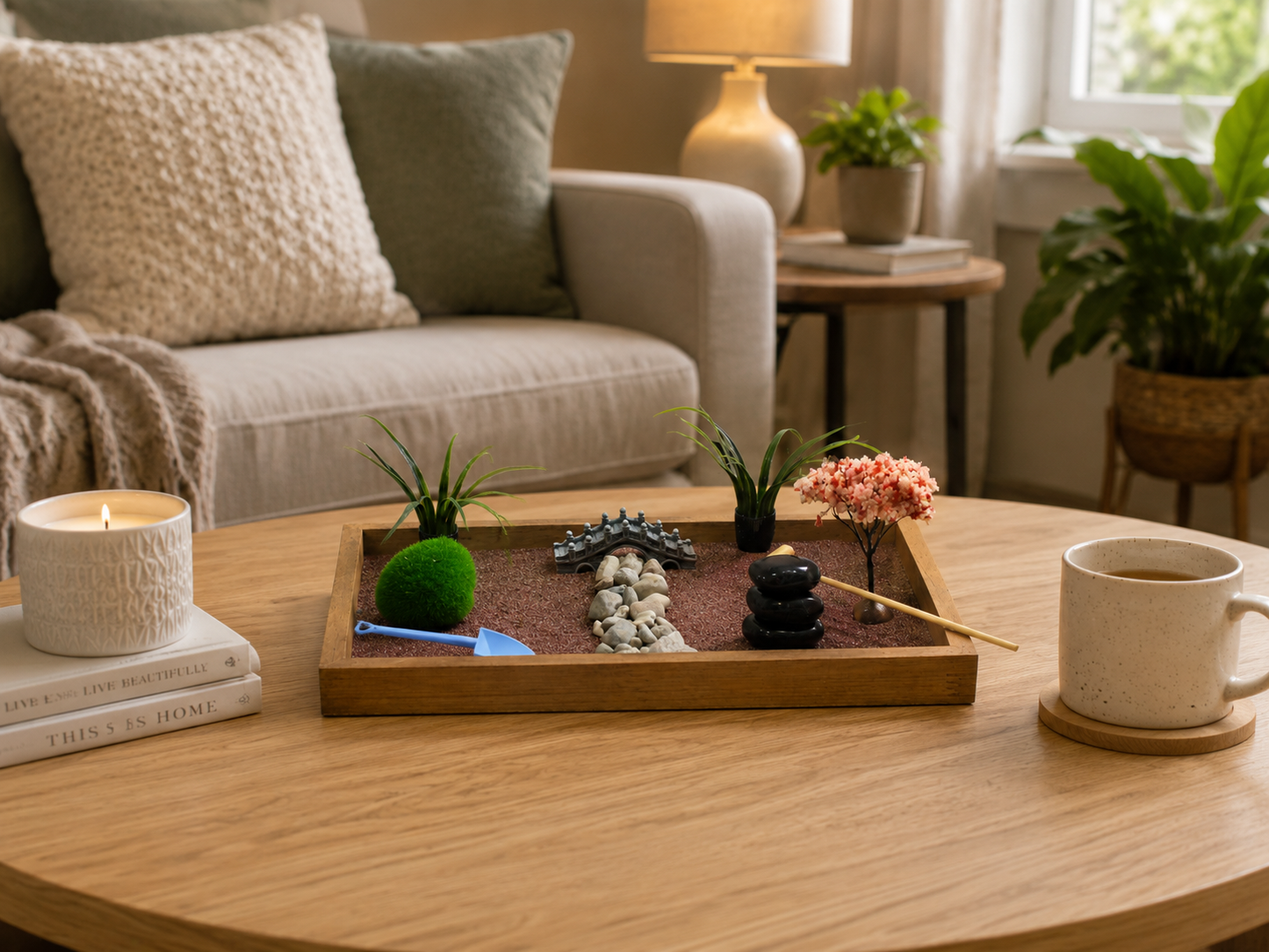 Modern Zen Garden Kit | Handcrafted Zen Garden for Stress Relief