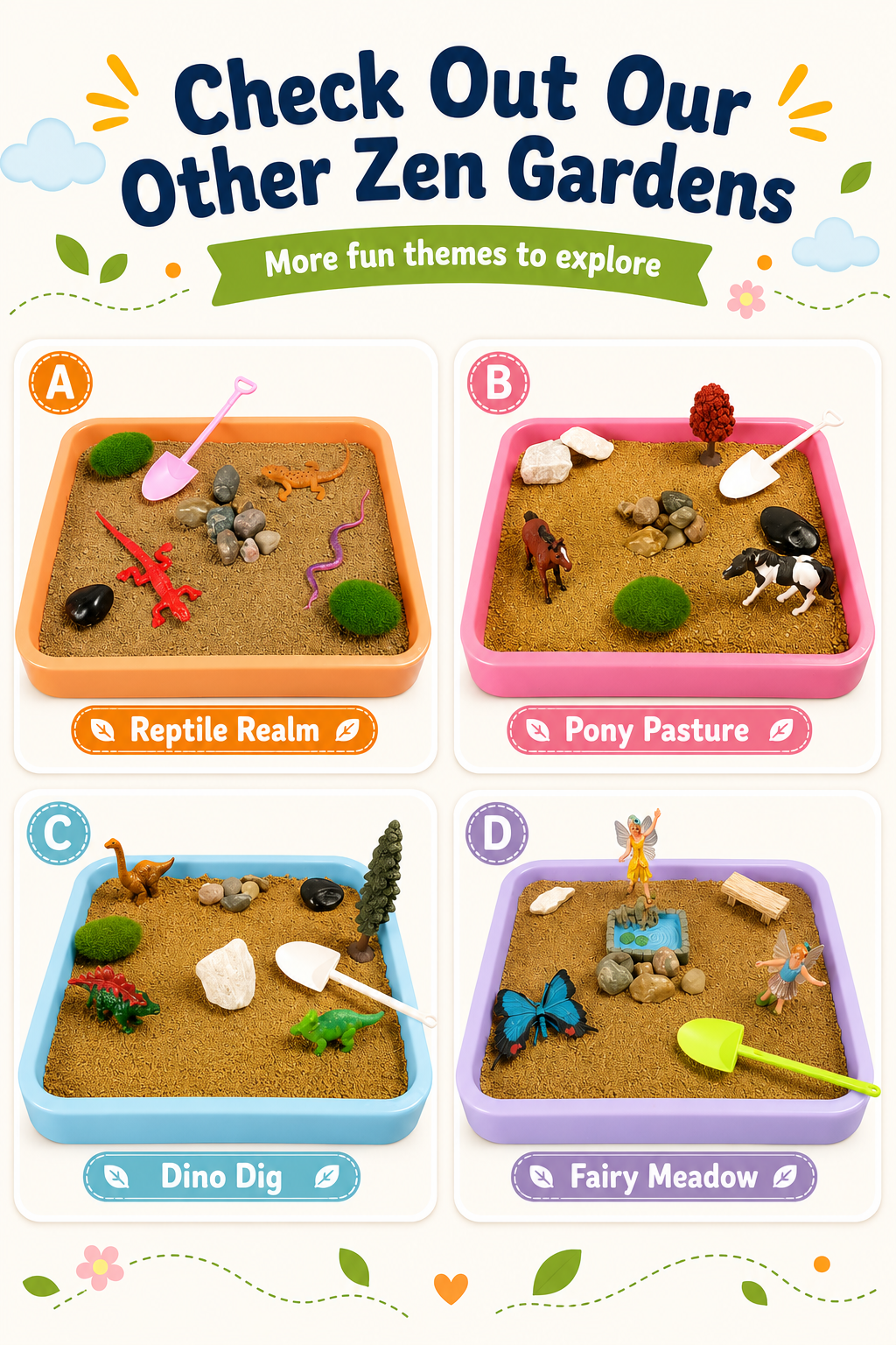 Dragon Quest Kids Zen Garden – Dragon Sensory Sand Play Kit for Calm, Creative Fun