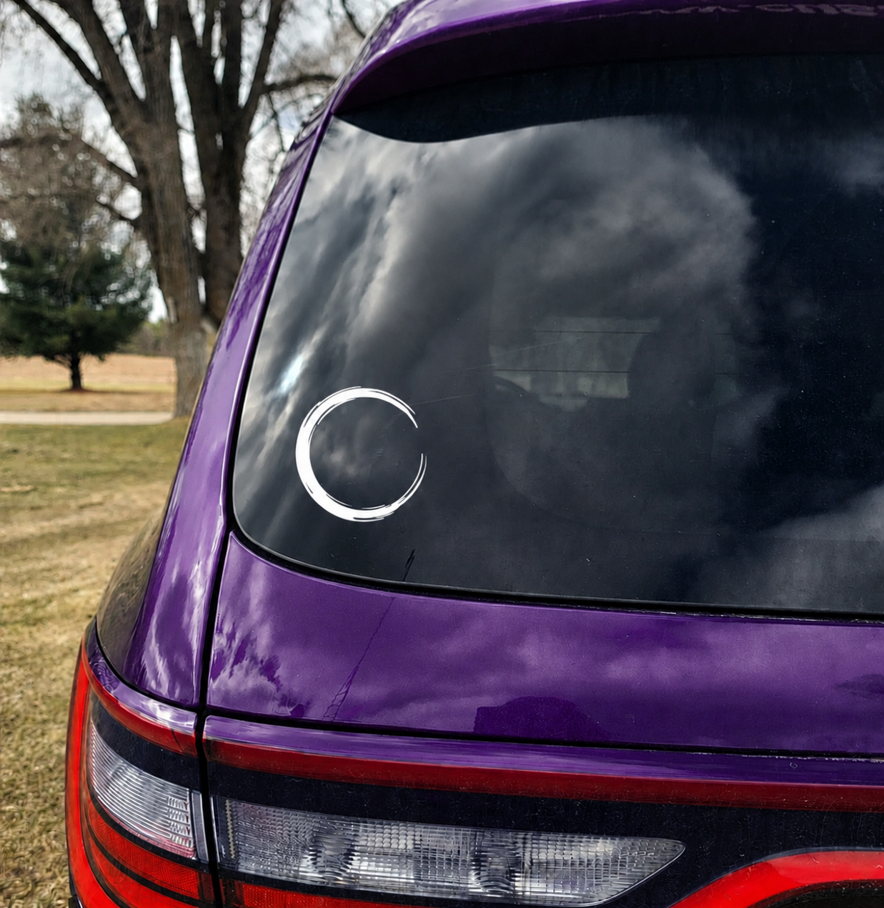 Enso Circle Vinyl Decal | Zen Mindfulness Car Window Sticker