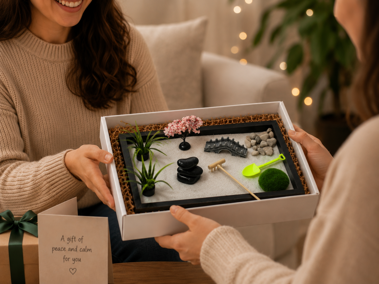 Modern Zen Garden Kit | Handcrafted Zen Garden for Stress Relief
