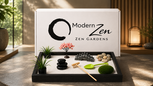 Modern Zen Garden Kit | Handcrafted Zen Garden for Stress Relief