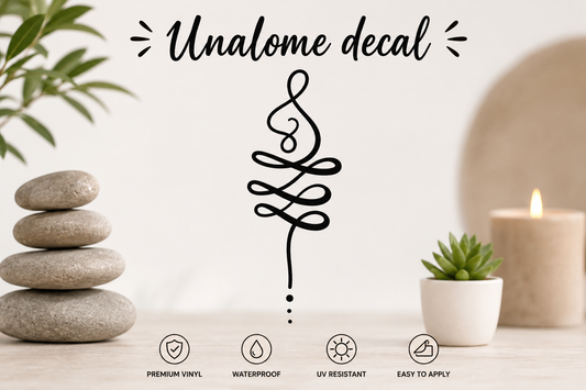 Unalome Vinyl Decal | Spiritual Journey Car Window Sticker