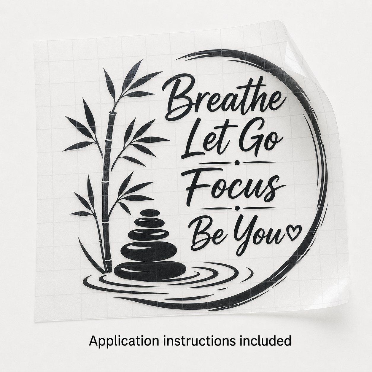 Breathe, Let Go, Focus, Be You Decal – Motivational Vinyl Sticker for Car Window, Laptop, Tumbler or Water Bottle