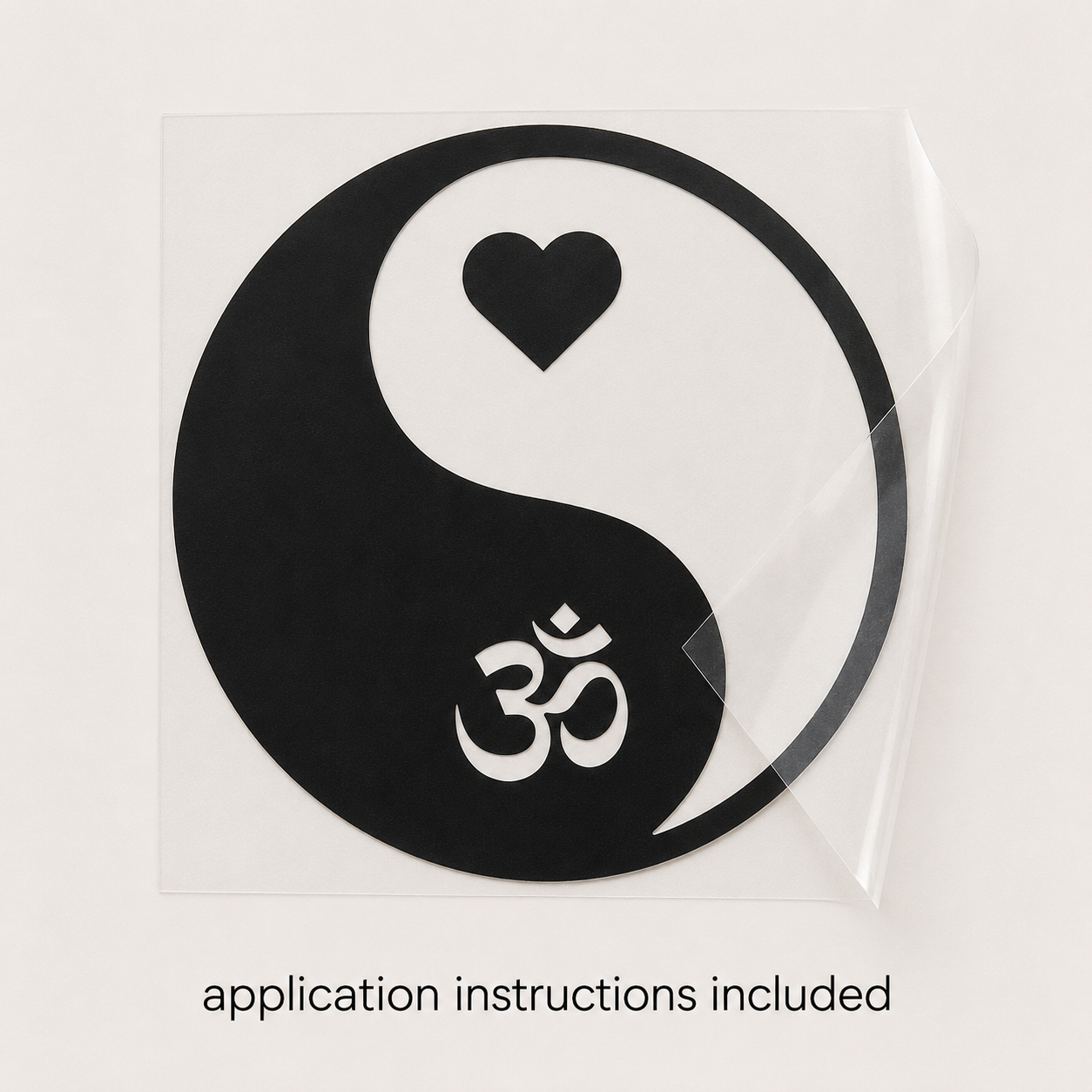 Om Yin Yang Vinyl Decal | Harmony & Mindfulness Car Window Decal