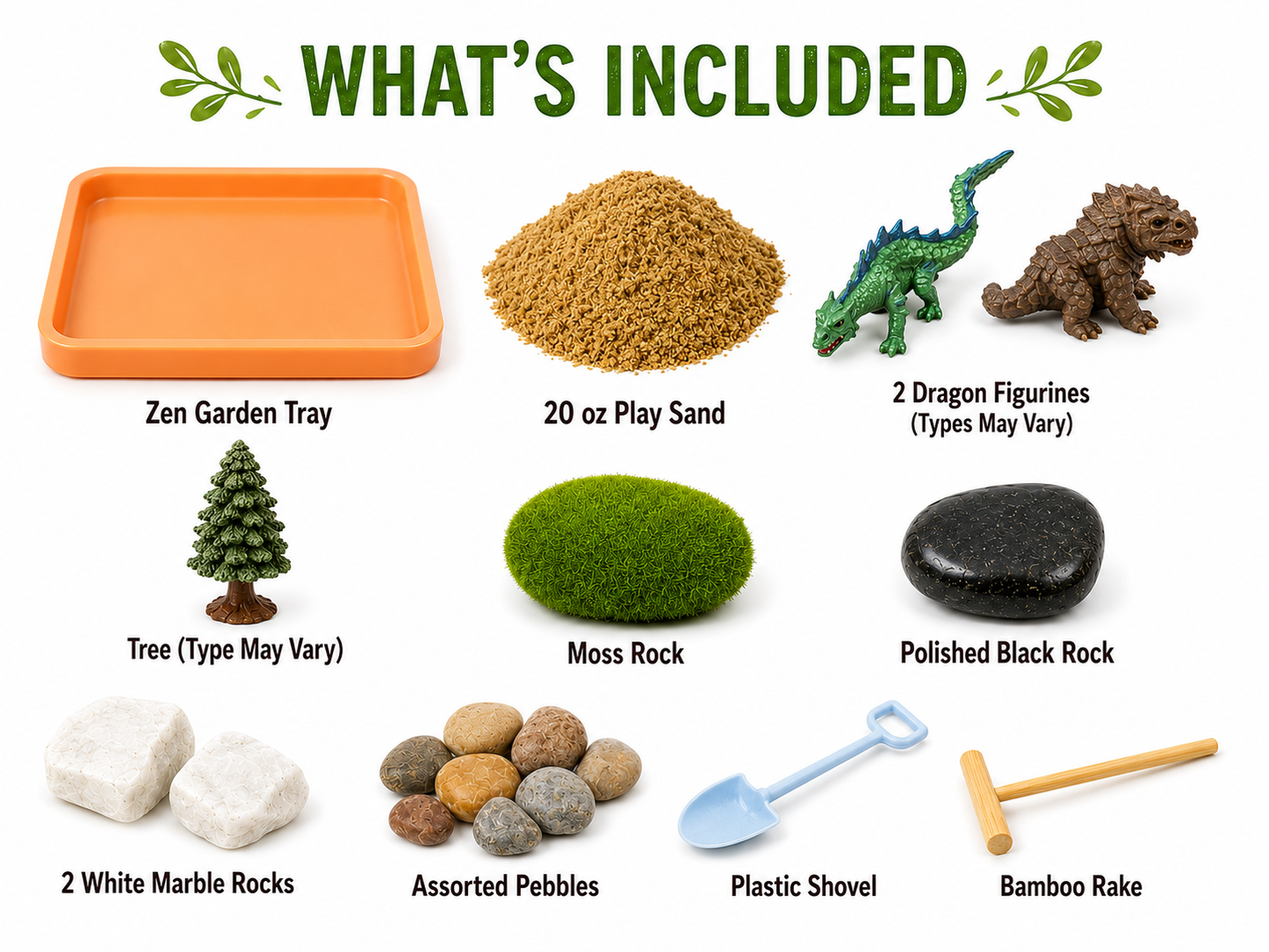 Dragon Quest Kids Zen Garden – Dragon Sensory Sand Play Kit for Calm, Creative Fun