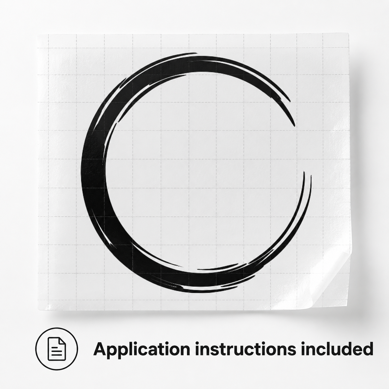 Enso Circle Vinyl Decal | Zen Mindfulness Car Window Sticker
