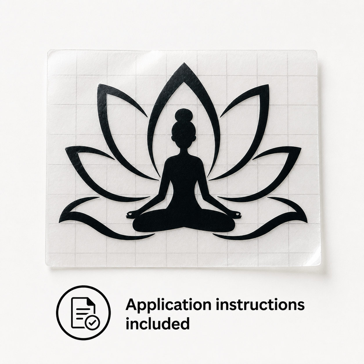 Meditation Lotus Vinyl Decal | Meditation Car Window Sticker