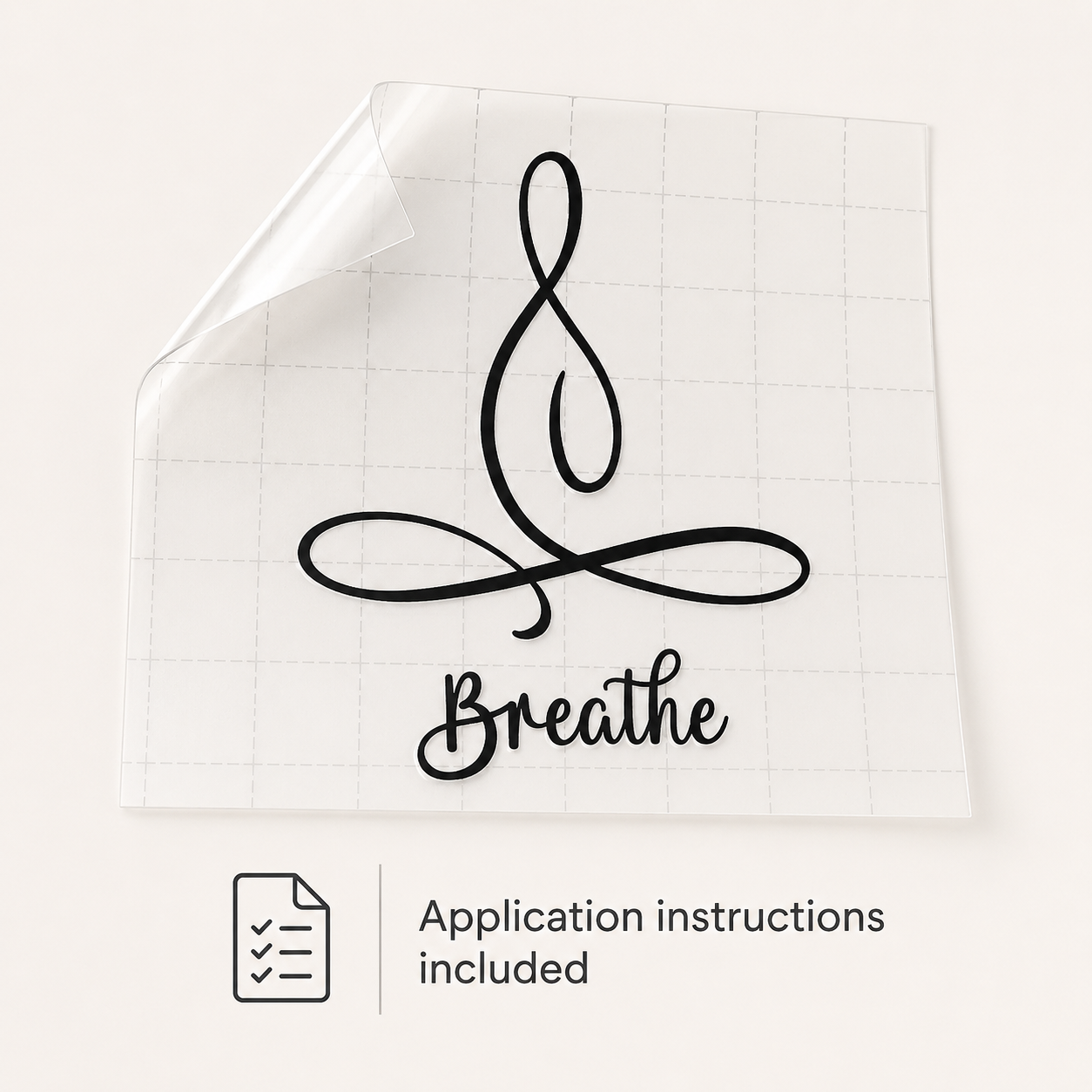 Breathe Meditation Vinyl Decal | Mindfulness Car Window Sticker