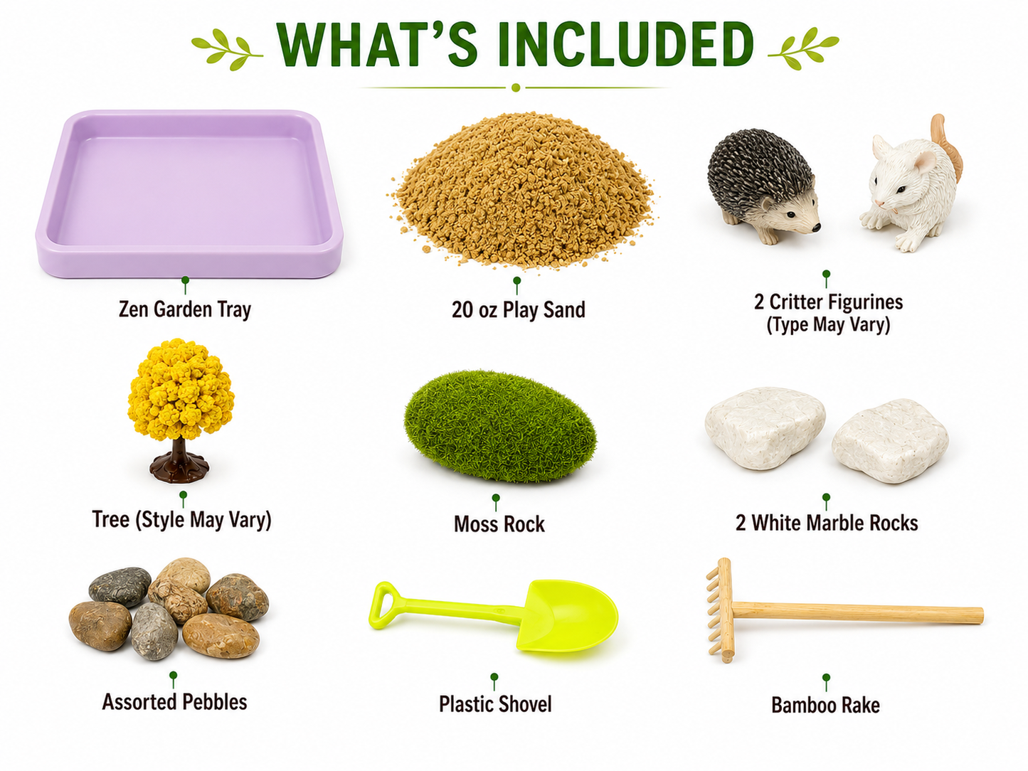Woodland Friends Kids Zen Garden Kit – Calming Sensory Play Set