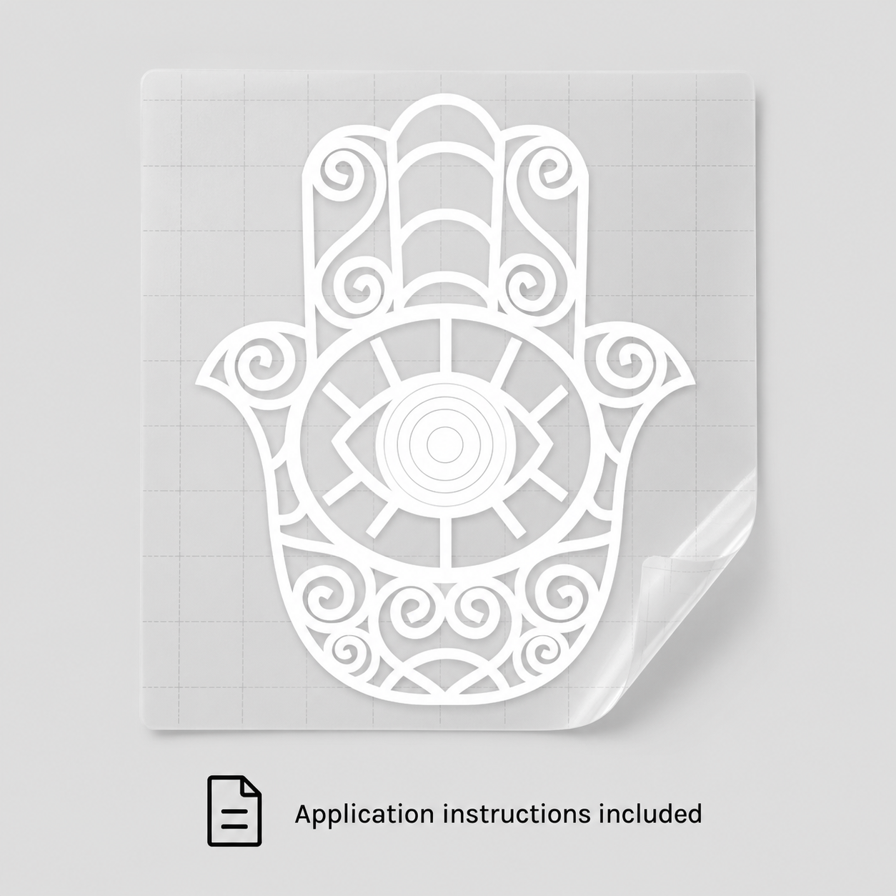 Hamsa Hand Vinyl Decal | Protection & Positive Energy Car Window Sticker