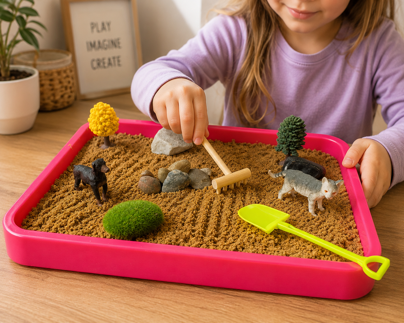 Furry Friends Kids Zen Garden – Animal Sensory Sand Play Kit for Calm, Creative Fun