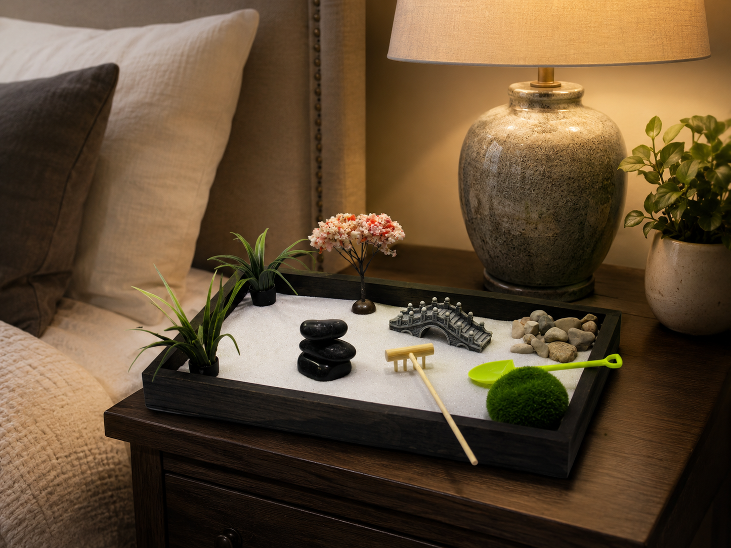 Modern Zen Garden Kit | Handcrafted Zen Garden for Stress Relief