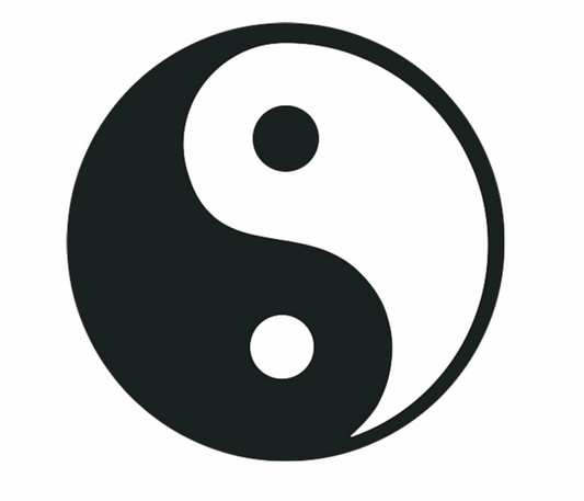 Yin Yang symbol on a white background
