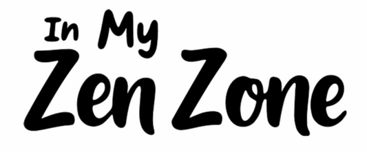 Text 'In My Zen Zone' in black on a white background